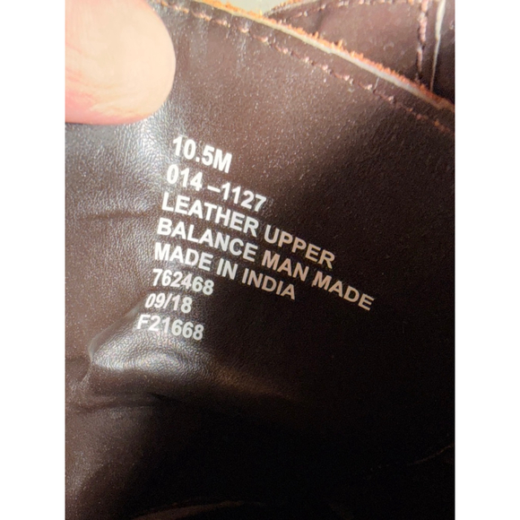 Men's Stafford Brown Leather Brogue Boots 10.5 - Picture 8 of 9